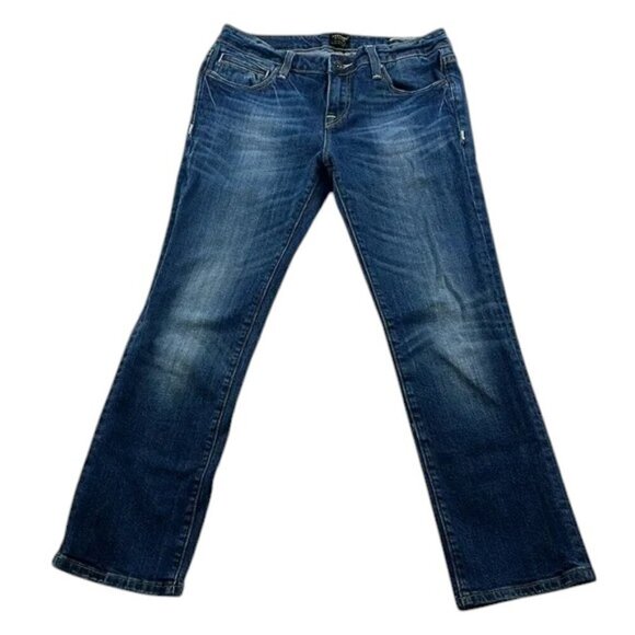 Anoname Jeans Capri Medium Wash Straight Low Rise Women's Size 30 - Picture 1 of 11